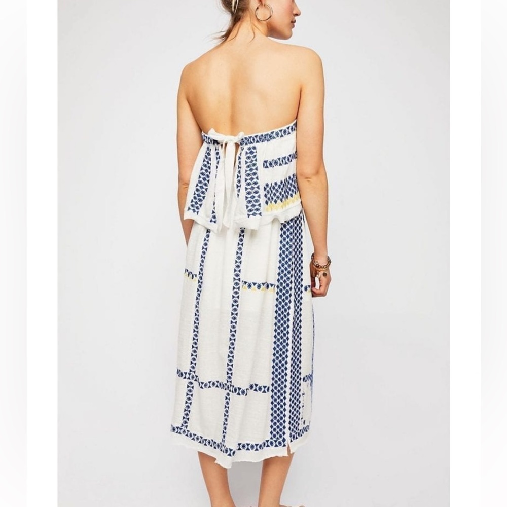 Free People Wild Romance Embroidered Dress in Ivory. Women’s Medium - Picture 7 of 15